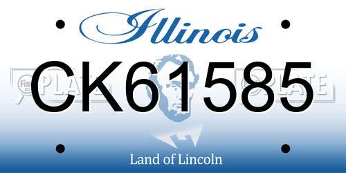 CK61585 Illinois License Plate