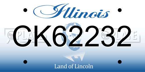 CK62232 Illinois License Plate