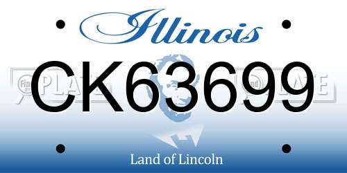 CK63699 Illinois License Plate