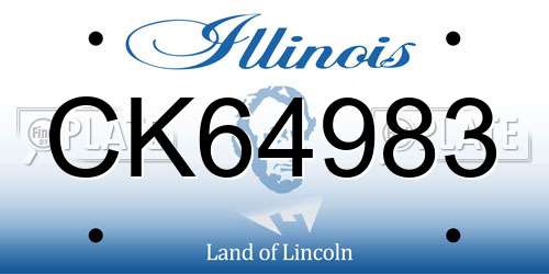CK64983 Illinois License Plate