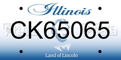 CK65065 Illinois License Plate