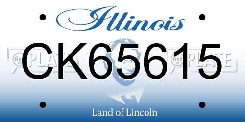 CK65615 Illinois License Plate