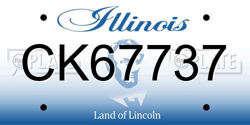CK67737 Illinois License Plate