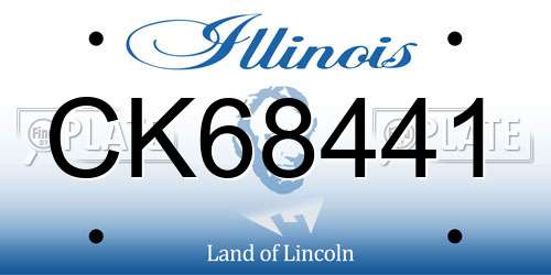 CK68441 Illinois License Plate