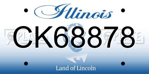 CK68878 Illinois License Plate