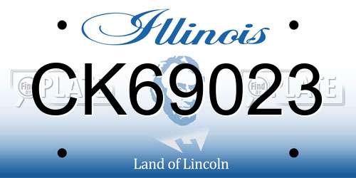 CK69023 Illinois License Plate