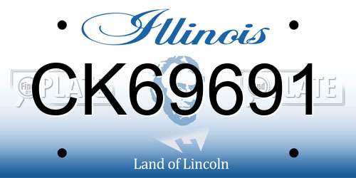 CK69691 Illinois License Plate