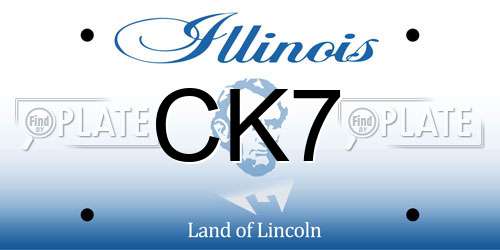 CK7 Illinois License Plate