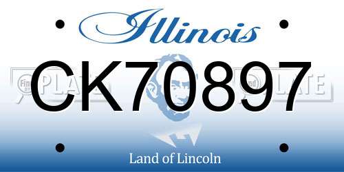 CK70897 Illinois License Plate