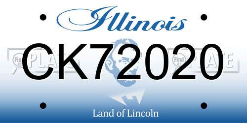 CK72020 Illinois License Plate