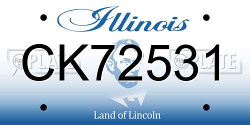 CK72531 Illinois License Plate
