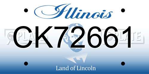 CK72661 Illinois License Plate