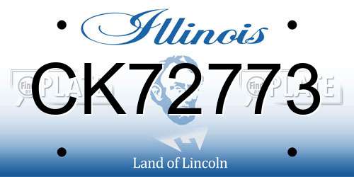 CK72773 Illinois License Plate