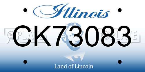CK73083 Illinois License Plate