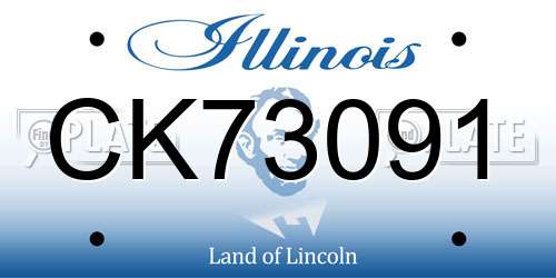 CK73091 Illinois License Plate