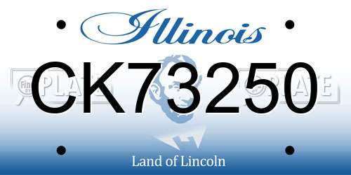 CK73250 Illinois License Plate