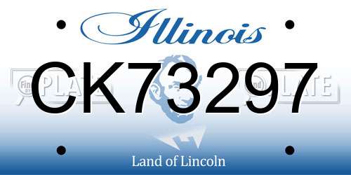 CK73297 Illinois License Plate