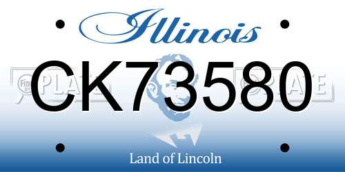 CK73580 Illinois License Plate