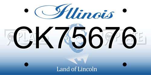 CK75676 Illinois License Plate