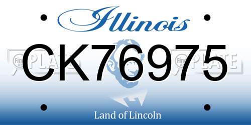 CK76975 Illinois License Plate
