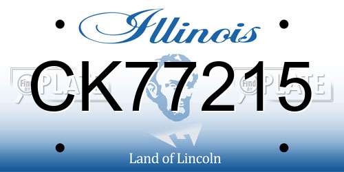 CK77215 Illinois License Plate