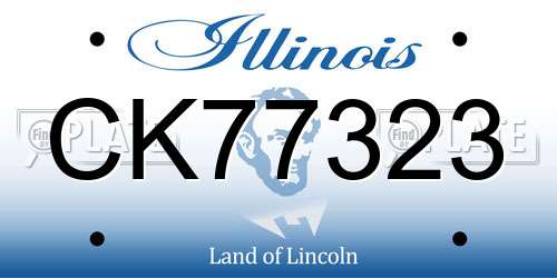CK77323 Illinois License Plate