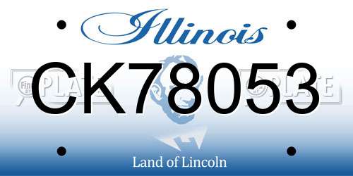 CK78053 Illinois License Plate