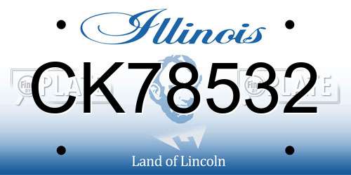 CK78532 Illinois License Plate