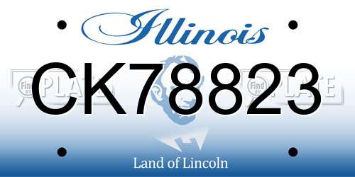 CK78823 Illinois License Plate