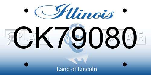 CK79080 Illinois License Plate