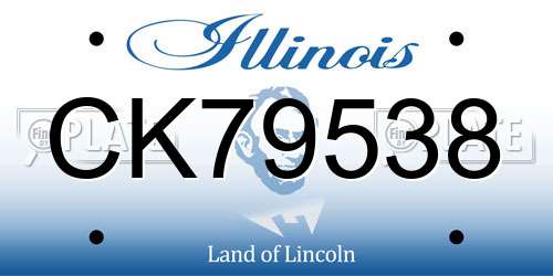 CK79538 Illinois License Plate