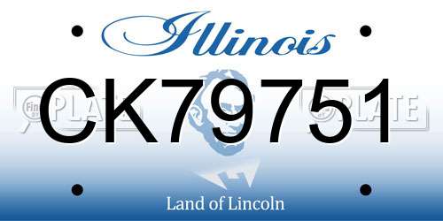CK79751 Illinois License Plate