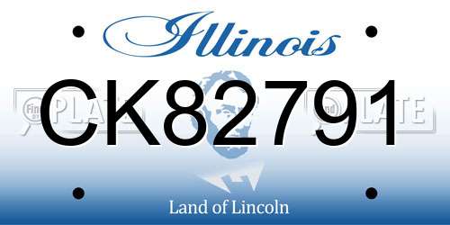 CK82791 Illinois License Plate