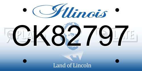 CK82797 Illinois License Plate