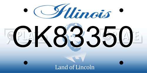 CK83350 Illinois License Plate