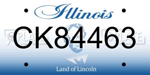 CK84463 Illinois License Plate