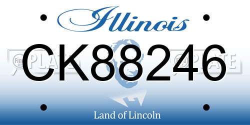 CK88246 Illinois License Plate