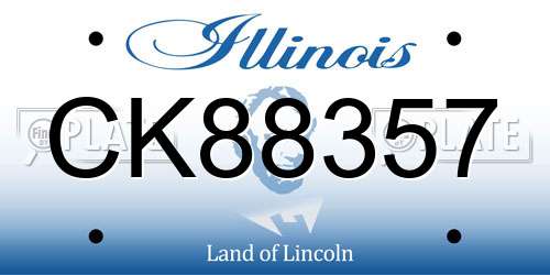 CK88357 Illinois License Plate
