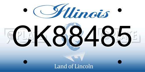 CK88485 Illinois License Plate