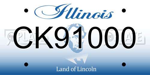 CK91000 Illinois License Plate