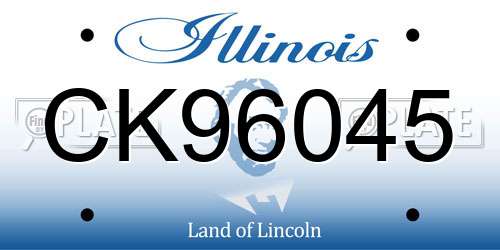 CK96045 Illinois License Plate