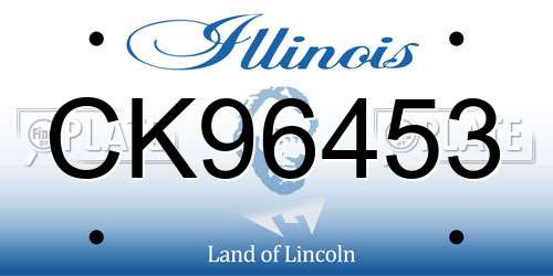 CK96453 Illinois License Plate