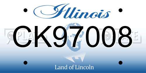 CK97008 Illinois License Plate