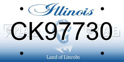 CK97730 Illinois License Plate
