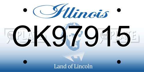 CK97915 Illinois License Plate
