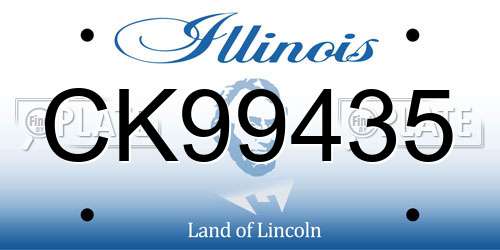 CK99435 Illinois License Plate