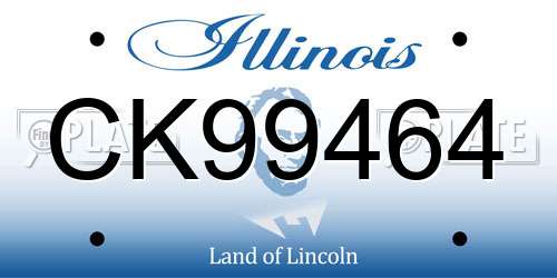 CK99464 Illinois License Plate