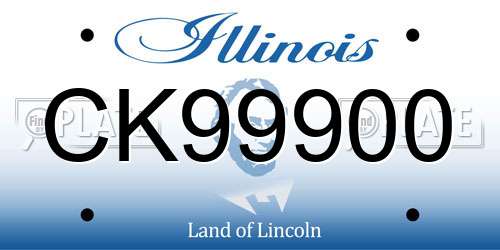 CK99900 Illinois License Plate