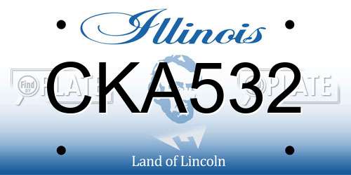 CKA532 Illinois License Plate