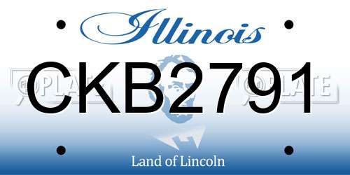 CKB2791 Illinois License Plate